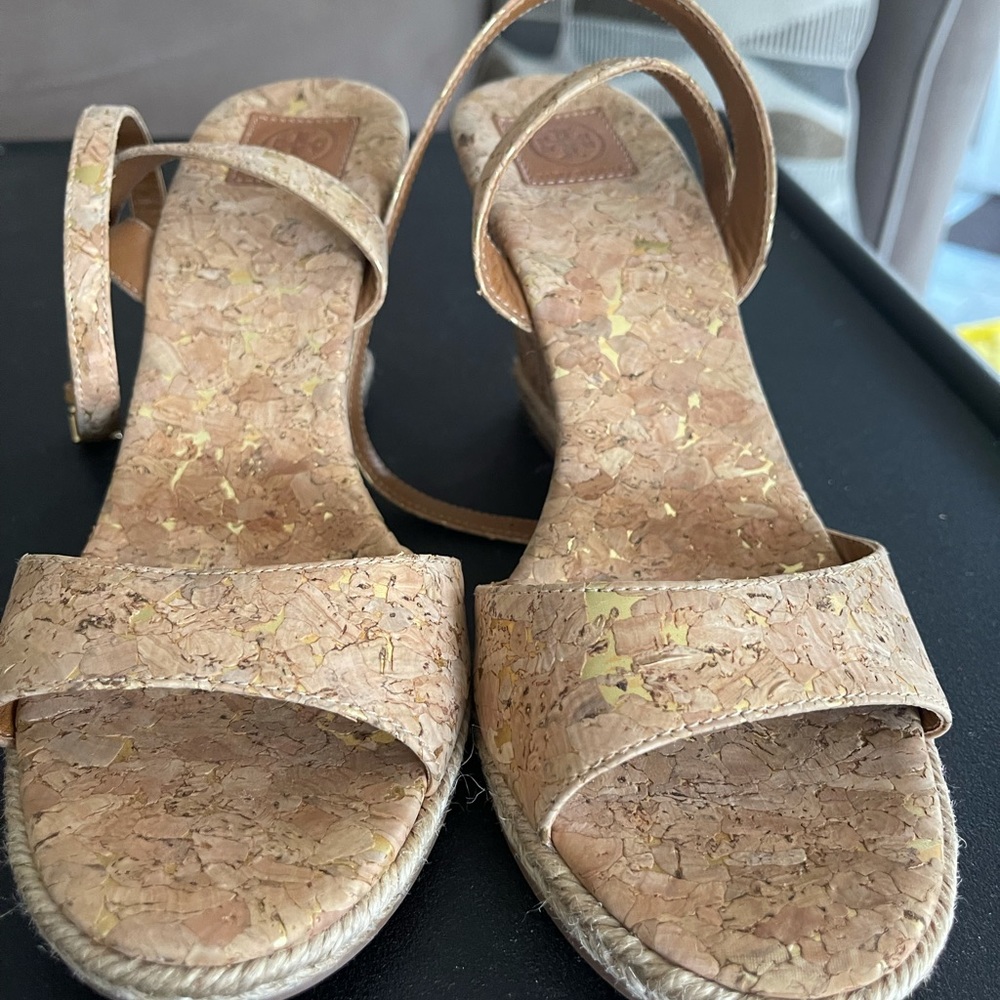 Tory Burch cork wedge